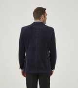 Skopes Men's Tailored Fit Jive Velvet Sports Jacket Blazer in Navy in 54 to 62 Regular to Long