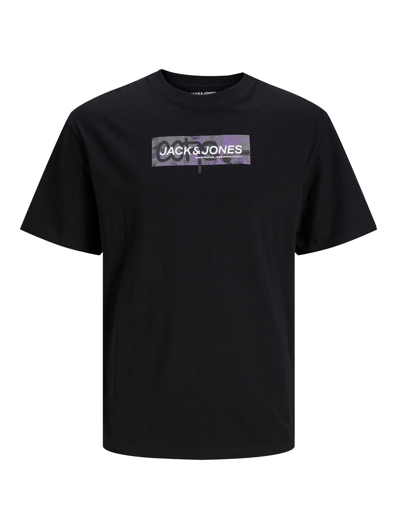 Jack & Jones Plus Men's JCOAOP Short Sleeve Crew Neck T-Shirt 3 Colours, 1XL to 6XL