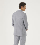 Skopes Men's  Tailored Fit Suit Jacket in Grey Check Pattern Anello 34 to 62