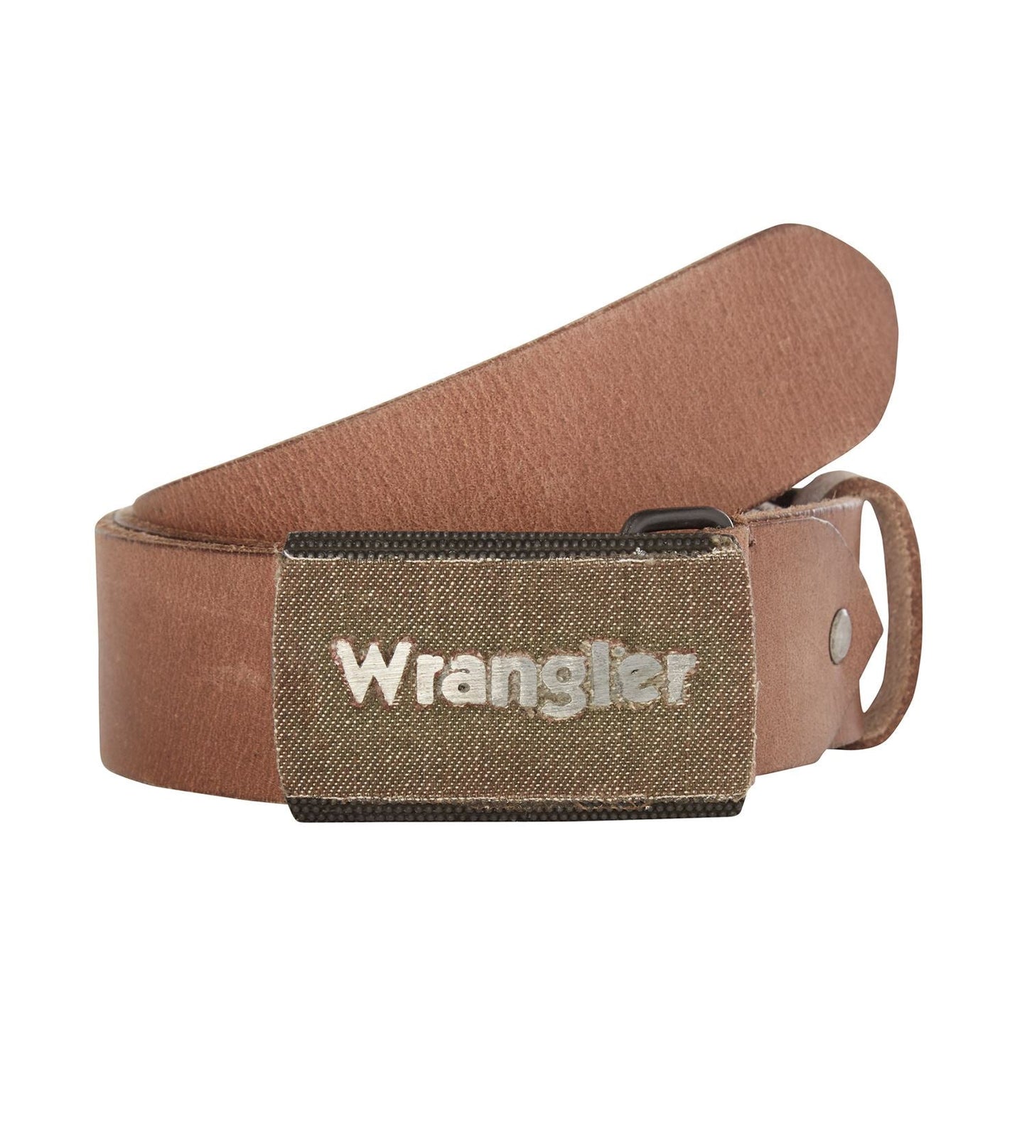 Wrangler Kabel Logo Buckle Brown Belt