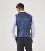 Skopes Men's Doyle Wool Blend Check Waist Coat in Grey 34 to 62 Regular