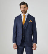 Skopes Men's Plus Size Sports Jacket Tal Woolf Check In Navy (MM30029) Size 54" To 62"