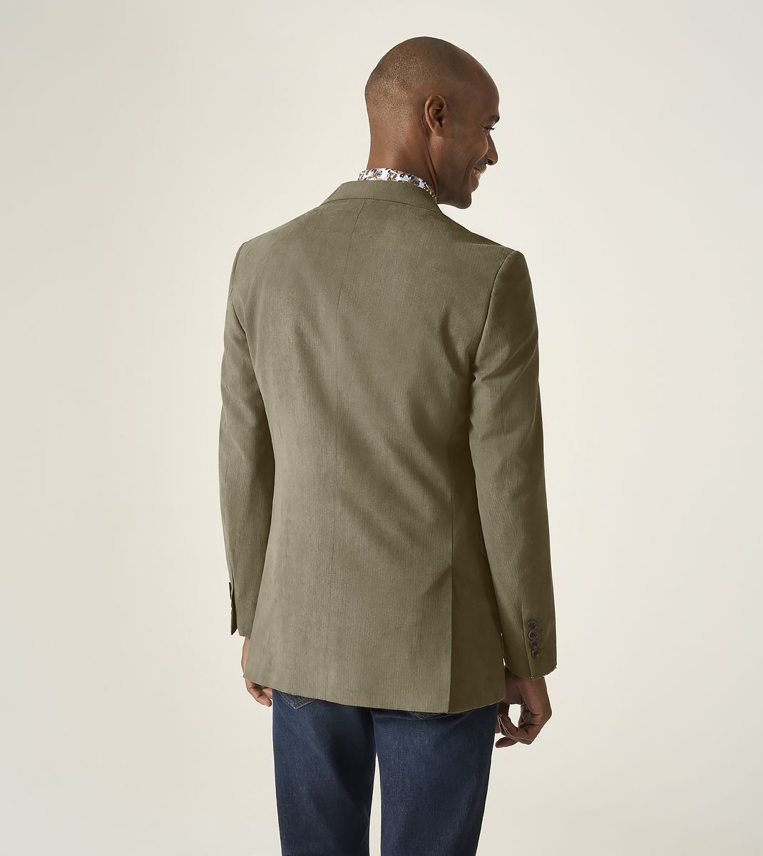 Skopes Tailored Fit Padua Jacket For Men in Sand Beige Herringbone, 36S-62L