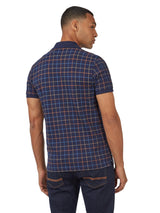 Ben Sherman Men's Plus Size Tattersall Check Polo Marine 2XL-5XL