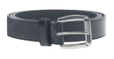 DUKE LONDON SMALL "JEANS" LOGO BELT (KS812S) 3.5CM WIDE IN BLACK IN WAIST SIZE 42 TO 64