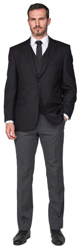Scott Single Breasted Masonic Jacket For Men in Black, 36S-60R
