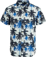 Jack & Jones Plus (112240520) JORJAMES Tulum AOP Shirt in 2 Colour Options 1XL to 2XL