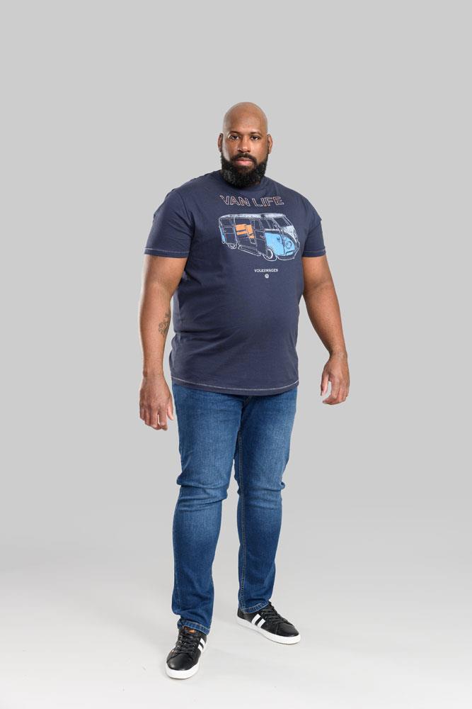 Duke Compton-D555 Official Vw Van Life Printed T-Shirt in LT-3XLT