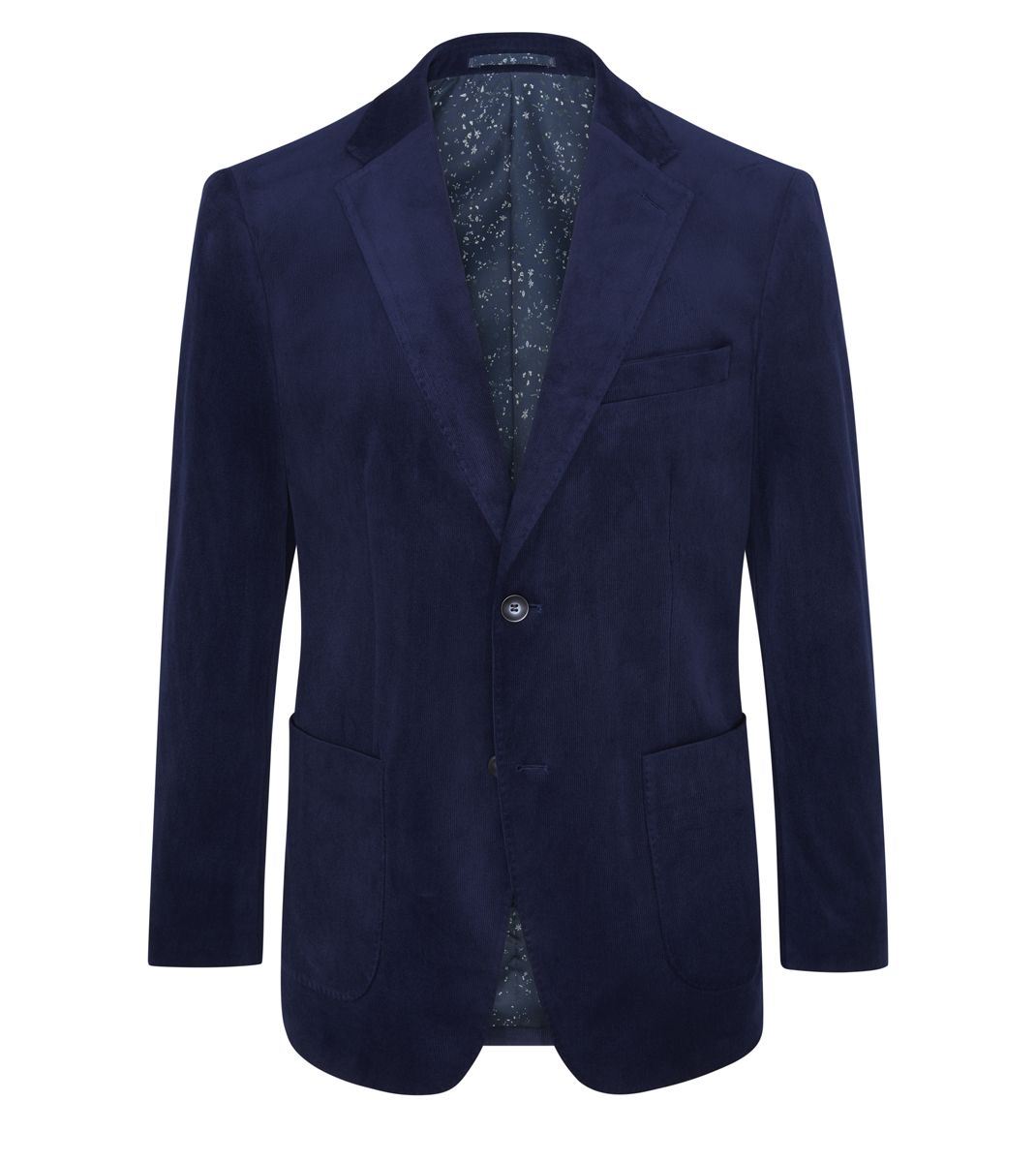 Skopes Atkinson Suit Tailored Fit Jacket For Men in Navy Blue Corduroy, 34S to 62L