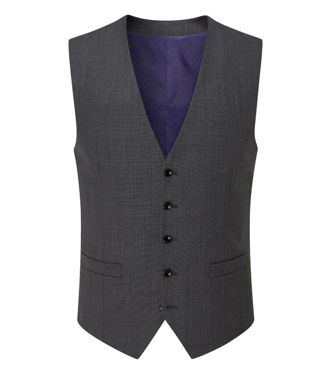 Skopes Men's Tailored Fit Farnham Waistcoat in Grey 34 to 72 Regular