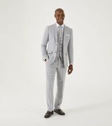 Skopes Jude Suit Waistcoat For Men's in Silver Herringbone, 34R to 58R