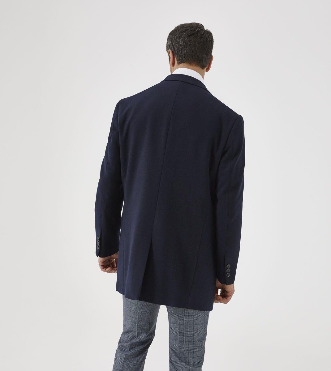 Skopes Men's Plus Size Poly Viscose Overcoat Fairlop In Navy Size Small To 5Xl