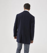 Skopes Men's Plus Size Poly Viscose Overcoat Fairlop In Navy Size Small To 5Xl