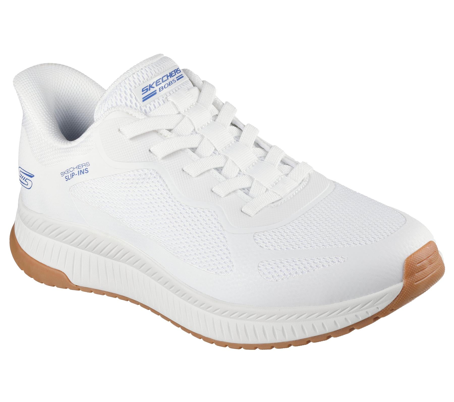 Skechers Slip On Sneaker Shoe For Men BOBS Sport Squad Chaos 4 Slip-Ins in White, 5.5-15