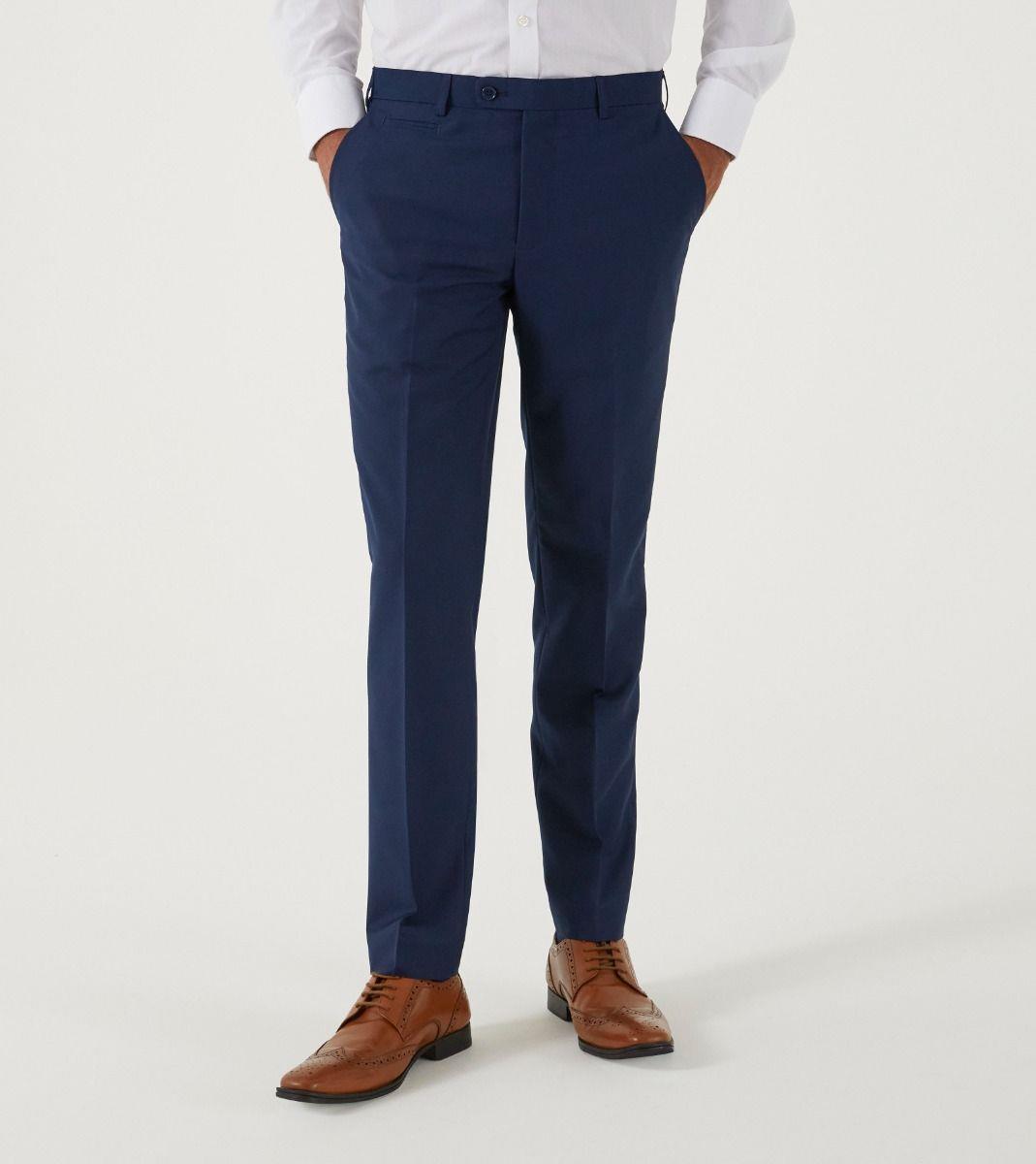 Skopes Men's Milan Tapered Trouser in Blue 28 Short to 42 Regular