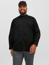 Jack & Jones Plus (12245367) Grandad Long Sleeve Plain Shirt in 3 Colour Options 1XL to 6XL