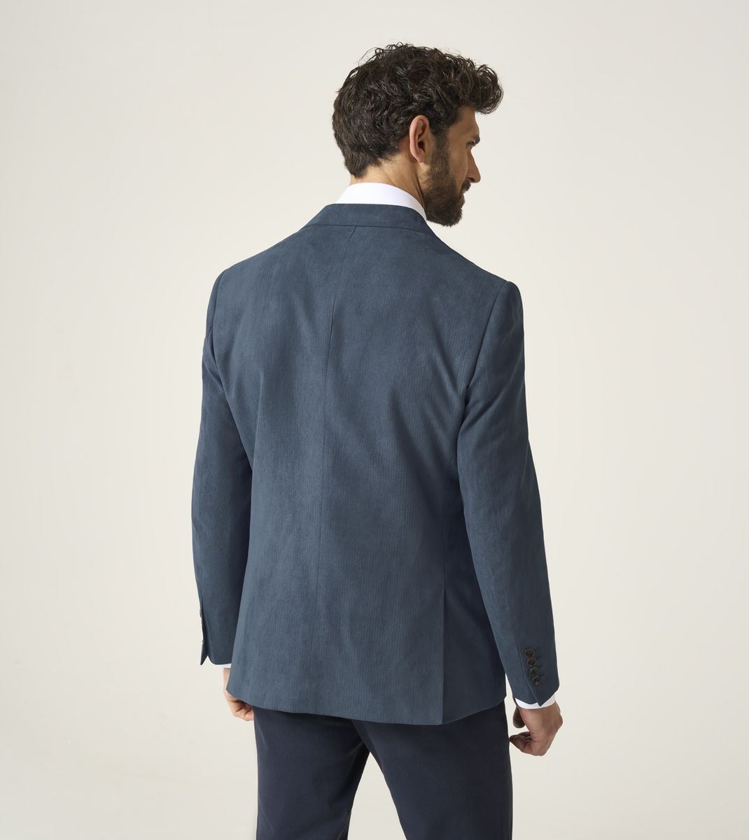 Skopes Tailored Fit Padua Jacket For Men in Blue Herringbone, 36S-62L