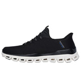 Skechers Slip On Sneaker Shoe For Men Glide-Step Noxus Slip-Ins Stretch Lace in Black, 5.5-13