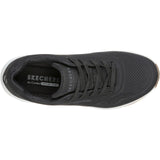 Skechers (GAR73690) Ladies Sports Uno Stand On Air in Black and White Size 2-8