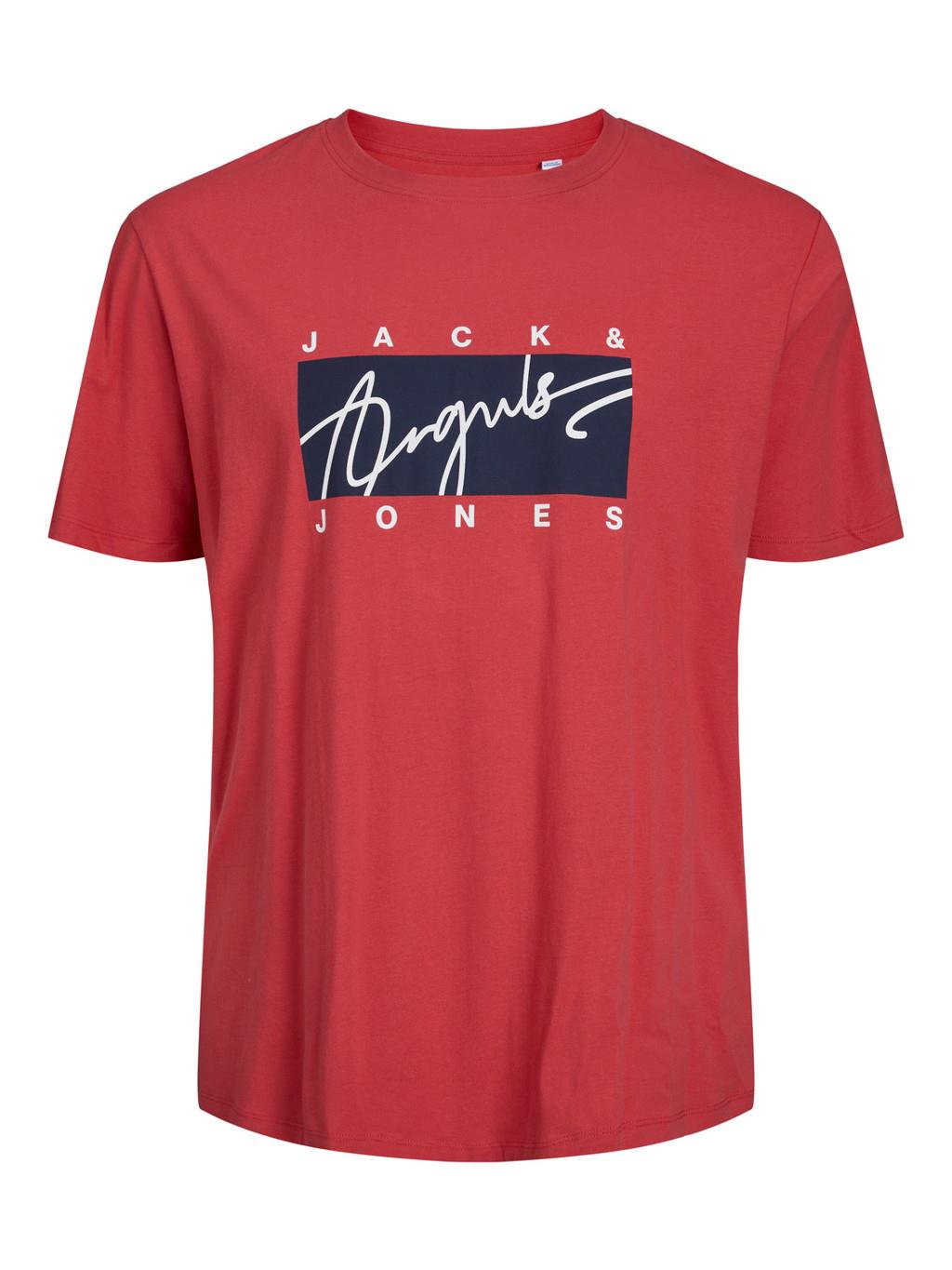 Jack & Jones Men's Plus Size JORJOSHUA Crew Neck Tee in 3 Colours 1XL to 6XL