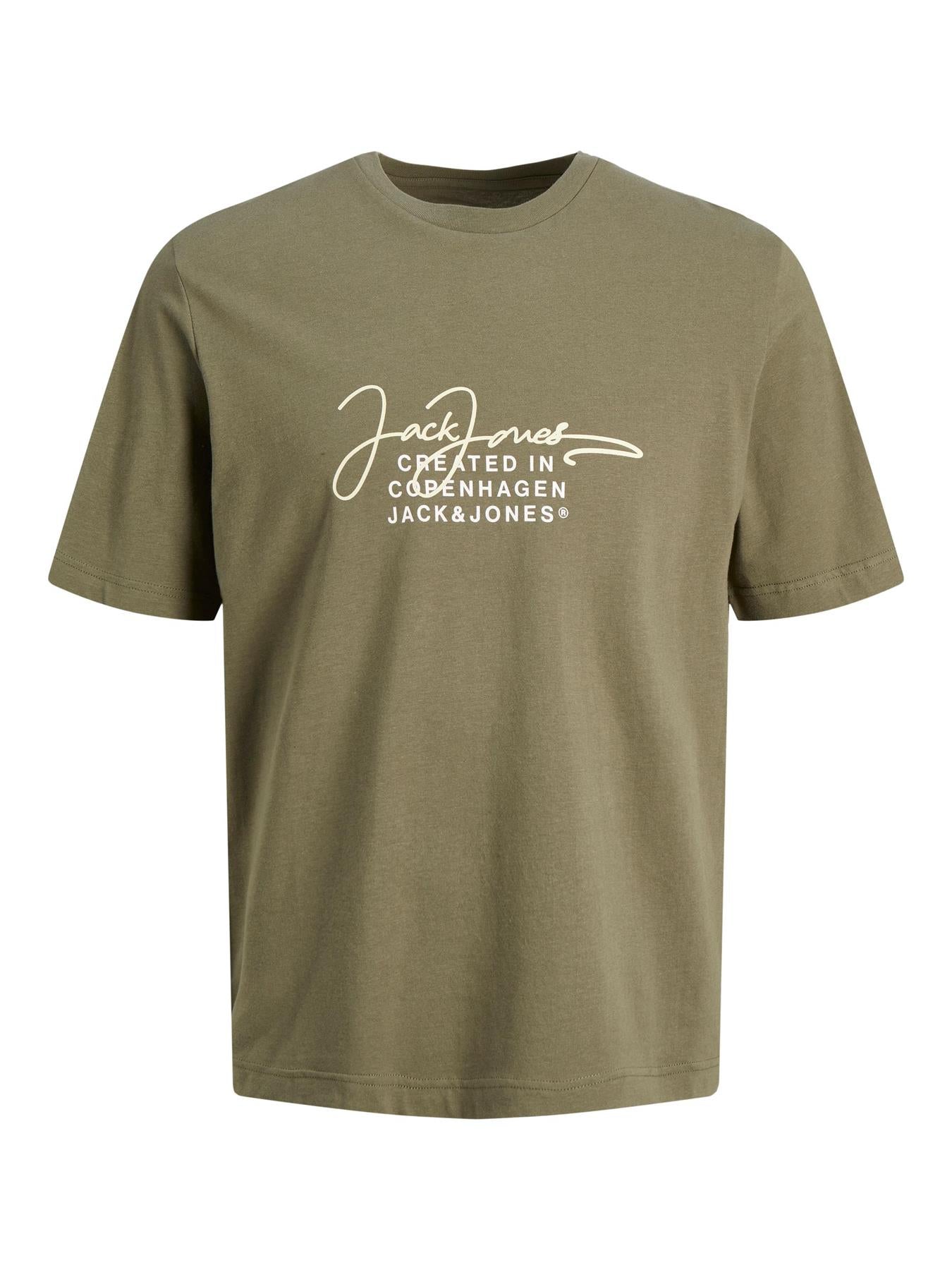 Jack & Jones (12239617) Men's JORSPLASH Branding T-Shirt in 3 Color Options 1XL to 6XL