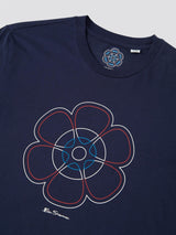 Ben Sherman (0071366IL) Men's 60th Anniversary Print T-Shirt in Navy 2XL to 5XL