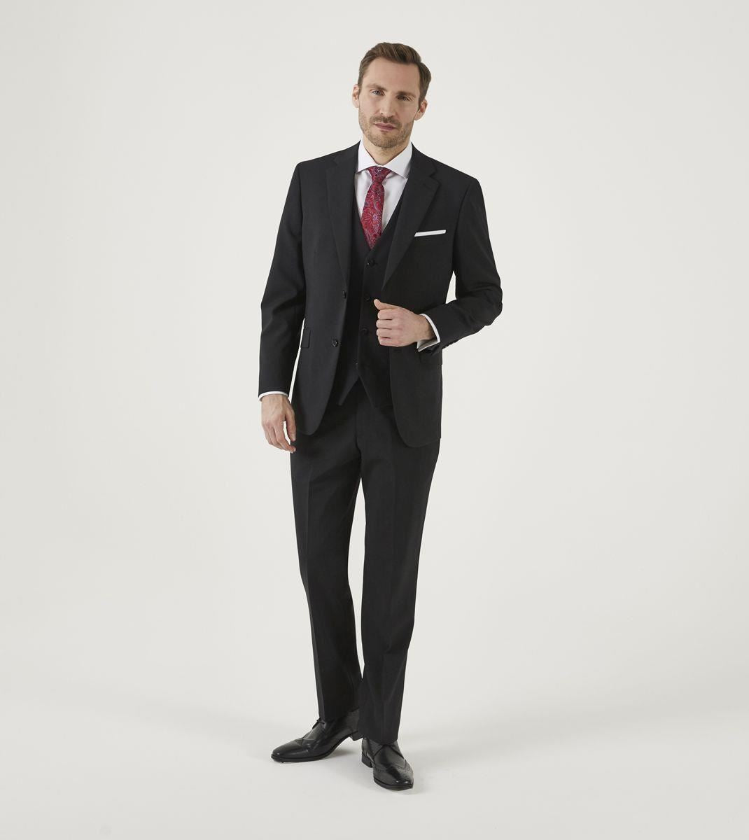 Skopes Men's Tailored Fit Suit Jacket Darwin in Black 36 to 52