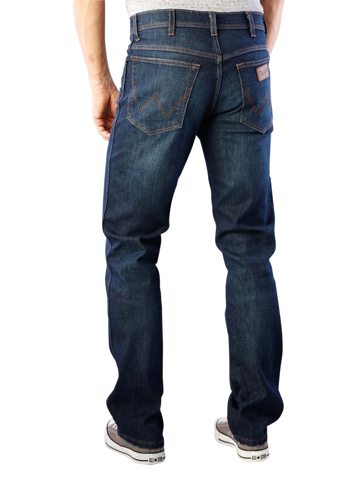 Wrangler Mens Texas Stretch Theodolite Cold Ready Blue Jeans (Dark Heat) Waist 34 - 46