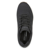 Skechers (GAR73690) Ladies Sports Uno Stand On Air in Black and White Size 2-8