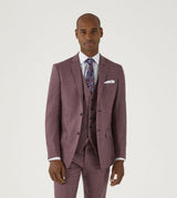 Skopes Slim Fit Jodrell Suit Jacket For Men in Berry Marl, 34R-50R