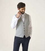 Skopes Carter Waistcoat For Men in Brown Puppytooth, 36R-62R