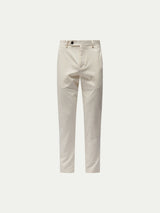 Stretch Cotton Trouser in Egret