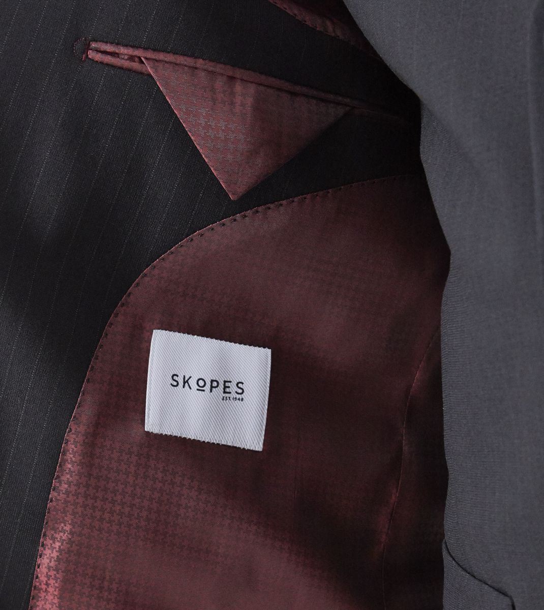 Skopes Darwin Suit Jacket For Men's in Black Stripe, 34S to 72L