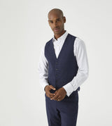Skopes Hepworth Suit Waistcoat For Men in Navy Blue Mini Check, 36R to 62R