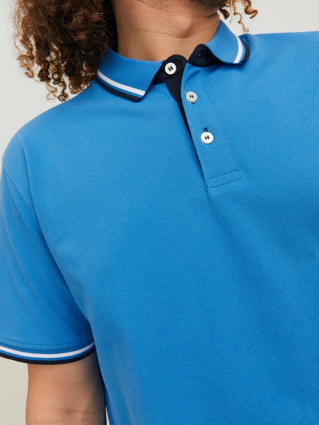 Jack & Jones (12143859) Men's Plus Size JJEPAULOS Polo Shirt in 6 Colours 2XL to 6XL