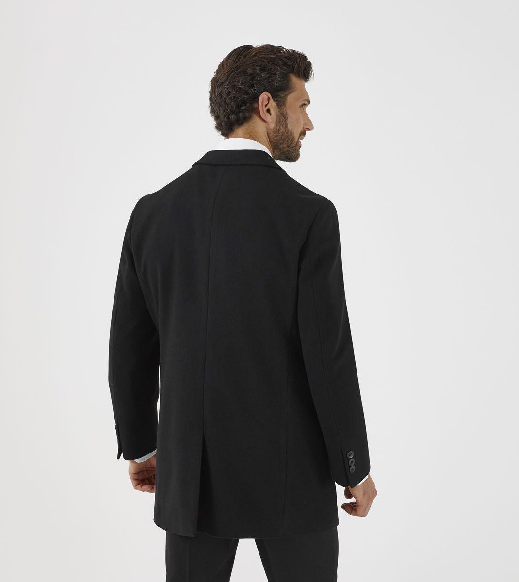 Skopes Men's Plus Size Poly Viscose Overcoat Fairlop In Black Size Small To 5Xl