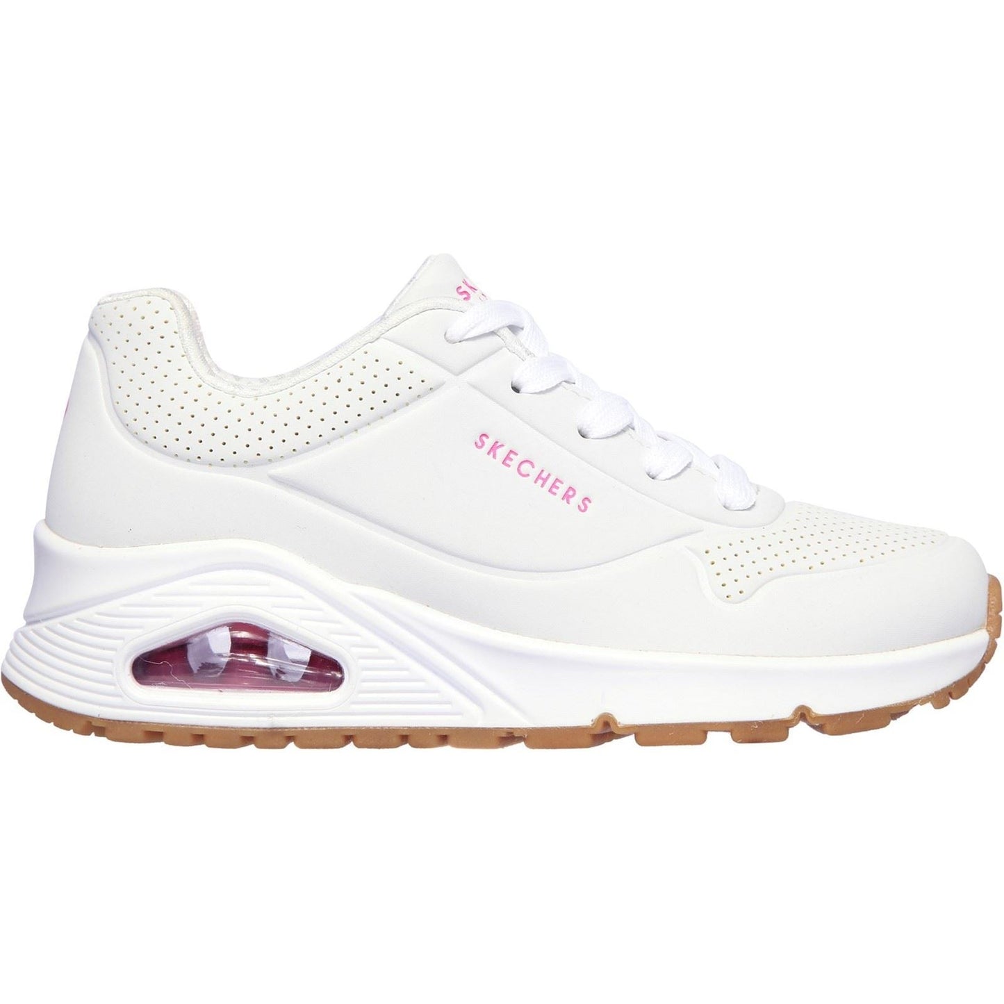 Skechers Uno Stand On Air Sports Shoes Childrens Sports in White Pink