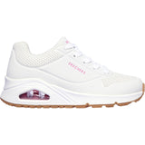 Skechers Uno Stand On Air Sports Shoes Childrens Sports in White Pink