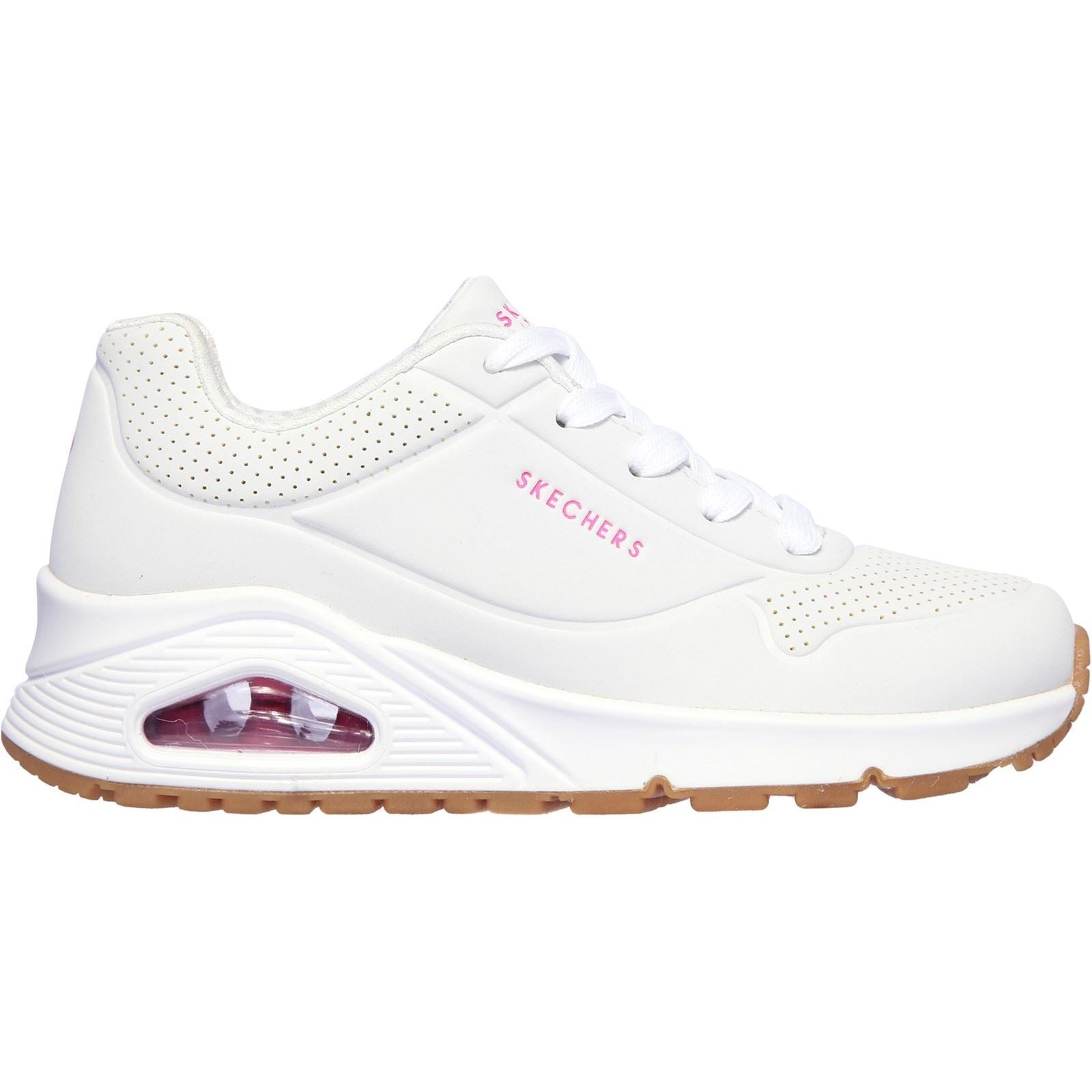 Skechers Uno Stand On Air Sports Shoes Childrens Sports in White Pink
