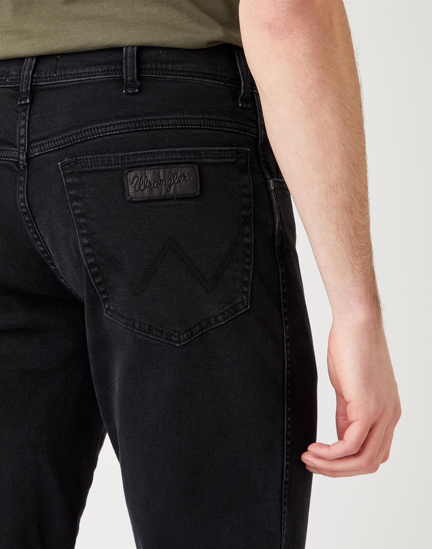 Wrangler Texas Slim Jeans Black Crow Authentic in Waist 32-46