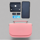 Aura Handmade Leather Bag - Pastel Pink