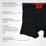 Aero Pro 9" Boxers - Black / Red