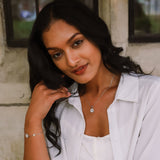Alba Sun Coin Necklace | Silver