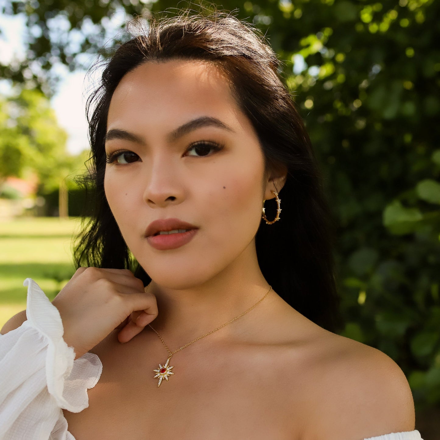 Heidi North Star Birthstone Necklace | 18K Gold Plated