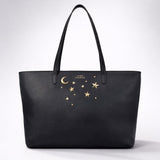 Anya Star Studded Tote Bag - Black & Gold