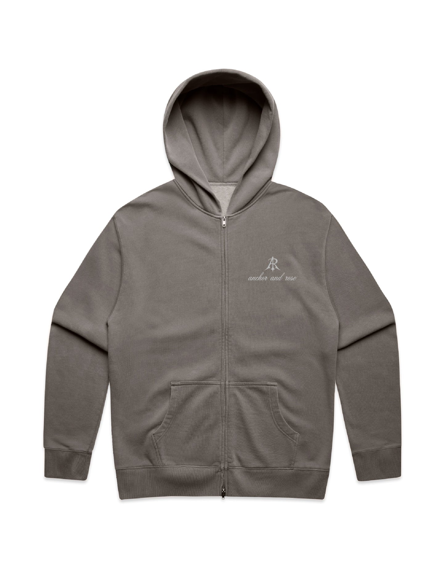 Script Faded Relax Zip Hoodie