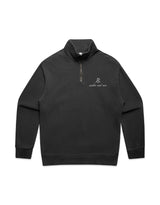 Script Faded Relax Half Zip Sweater