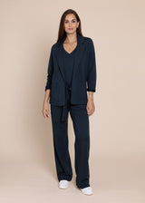 GODDESS wide leg trousers, navy