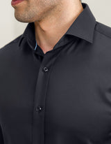 Easy Care Plain Formal Shirt - Black