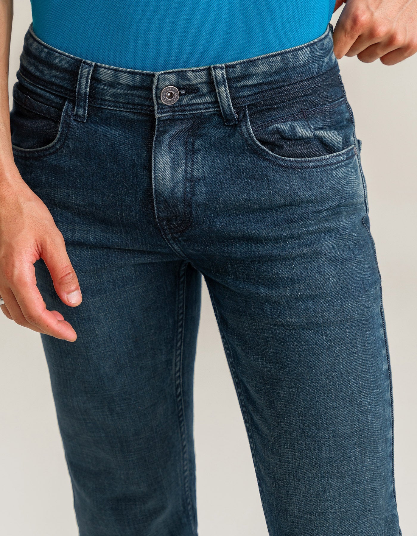 Classic Smart Jeans - Green Tint